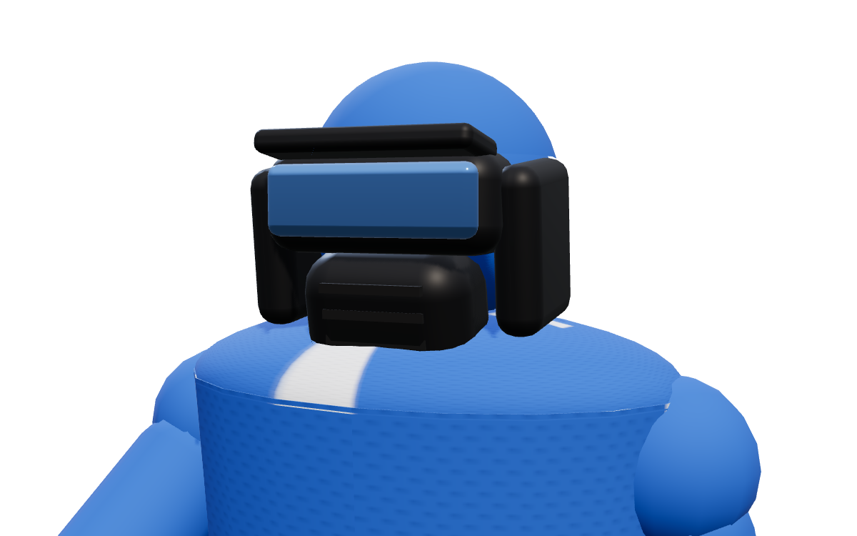 Close-up of the paintball mask.