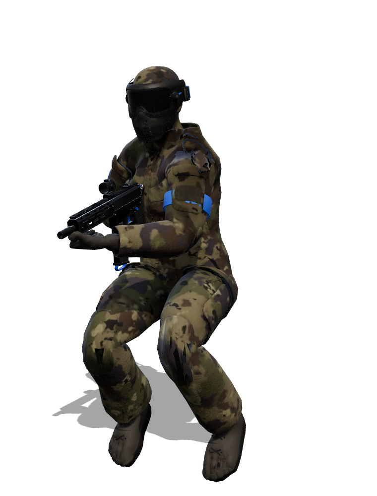 Crouched